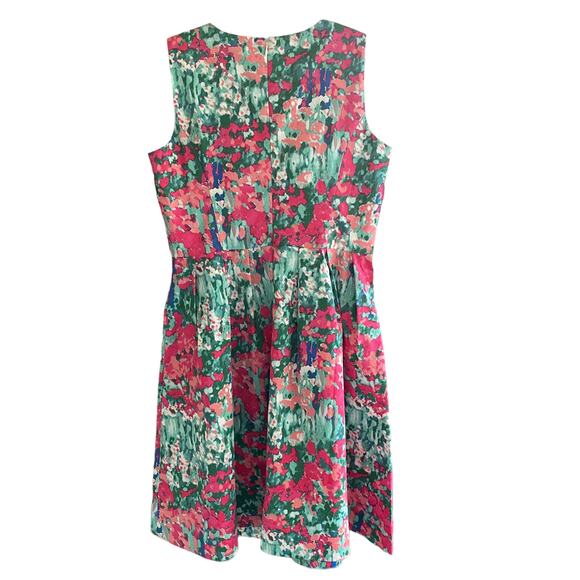TALBOTS Women's Size 14 Dress Impressionist Floral Print Sleeveless Summer - Picture 9 of 9
